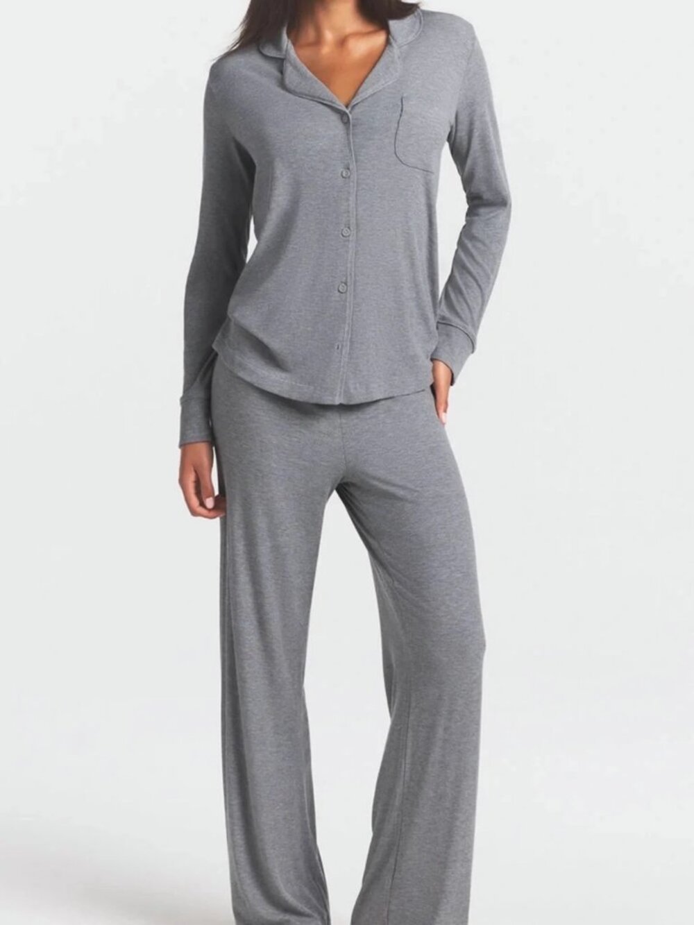 SKIMS SOFT LOUNGE SLEEP SET - HEATHER GREY